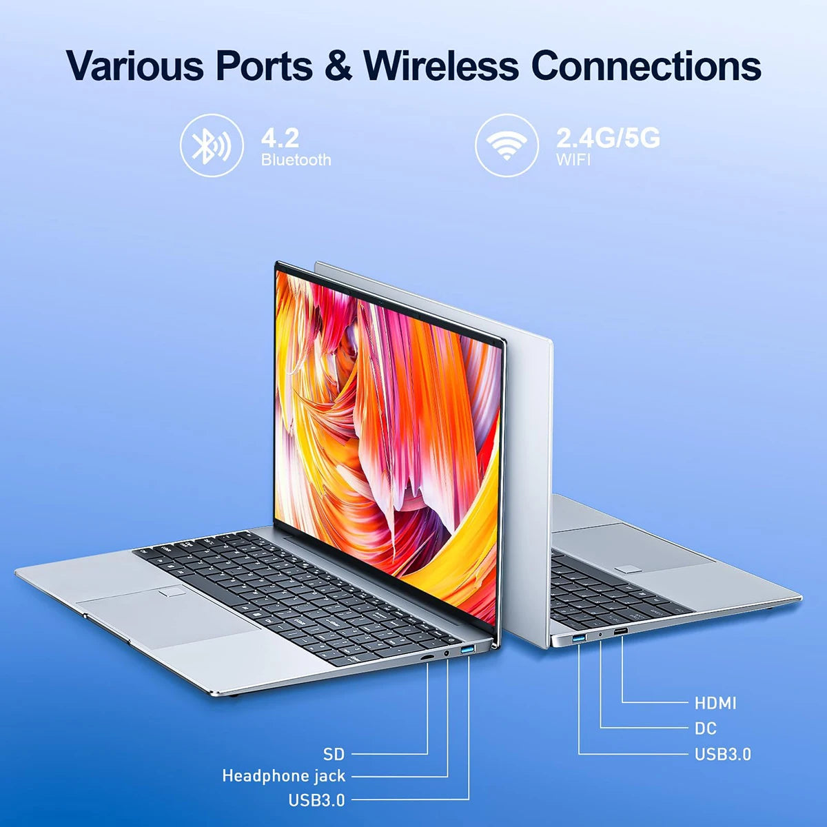 15.6"Laptop Intel Celeron N5095 notebook gamer 32GB RAM 2TB SSD Office Study PC Computer Windows 11 1920*1080 Resolution laptop