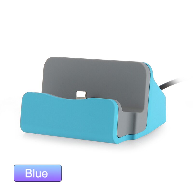 Docking Station Charger For iPhone Android Type C Desktop Charging Port Sync Cradle Dock Stand Holder Micro USB-C Phone Chargers