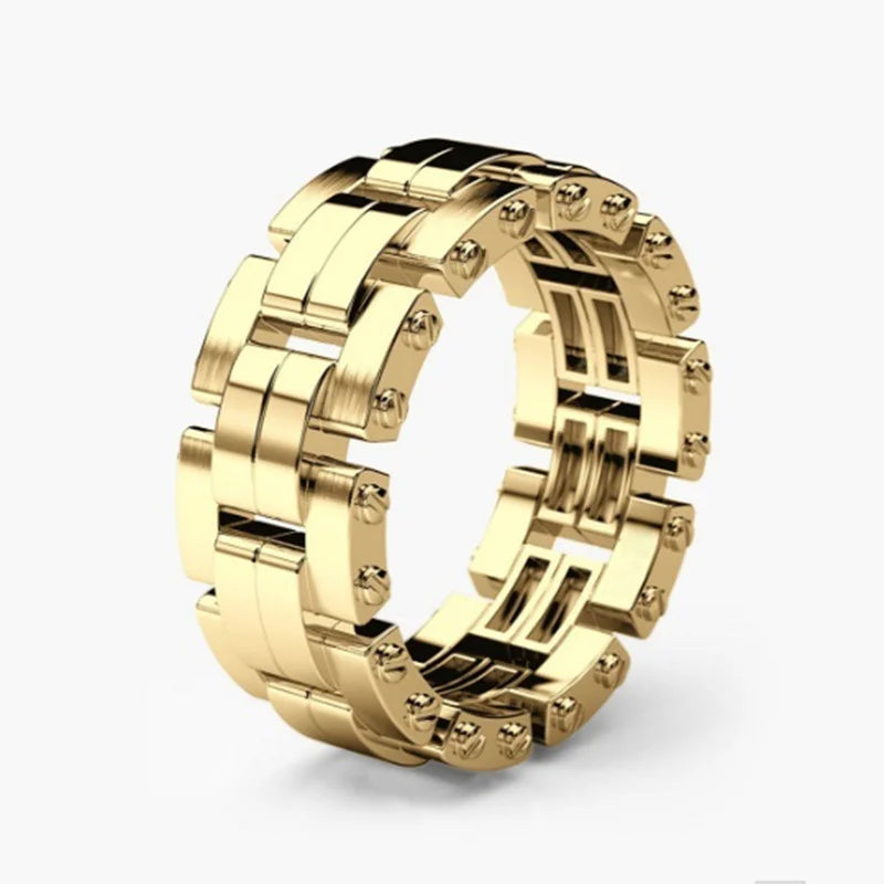 NUNCAD Classic Creative Gold Silver Color Crystal Rings Men Women Punk Rings Fashion Female Party Jewelry Wedding Bridal Gift