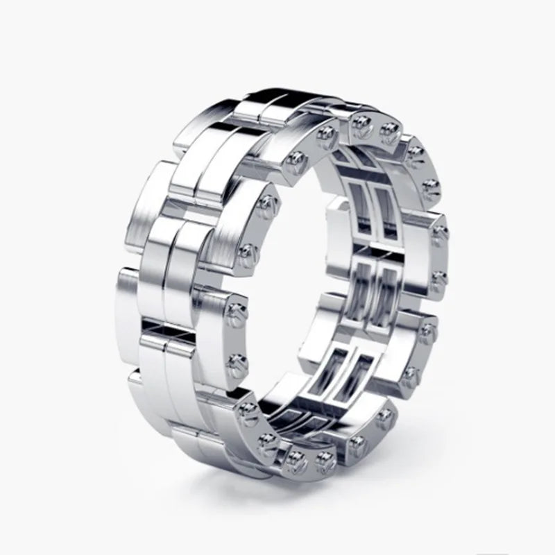 NUNCAD Classic Creative Gold Silver Color Crystal Rings Men Women Punk Rings Fashion Female Party Jewelry Wedding Bridal Gift