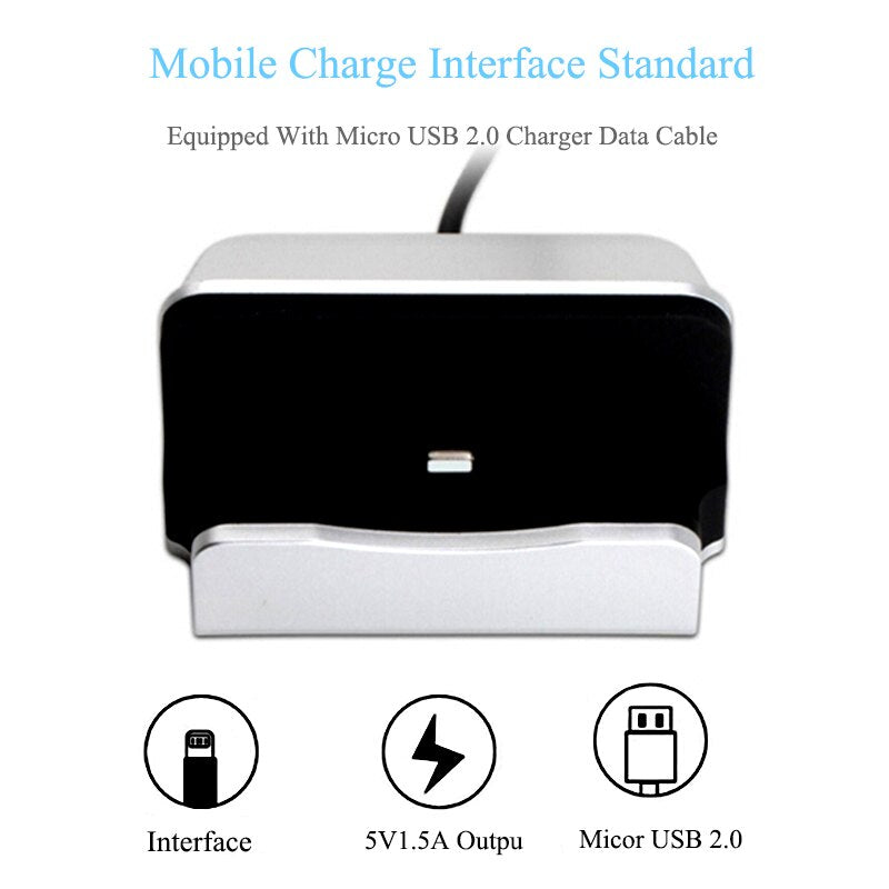Docking Station Charger For iPhone Android Type C Desktop Charging Port Sync Cradle Dock Stand Holder Micro USB-C Phone Chargers