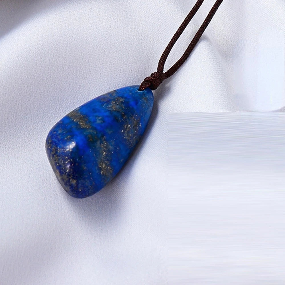 1Pc Natural Lapis Lazuli Rough Stone Pendants Poished Energy Gemstone Healing Crystals DIY Home Decor Charms Jewelry Gift