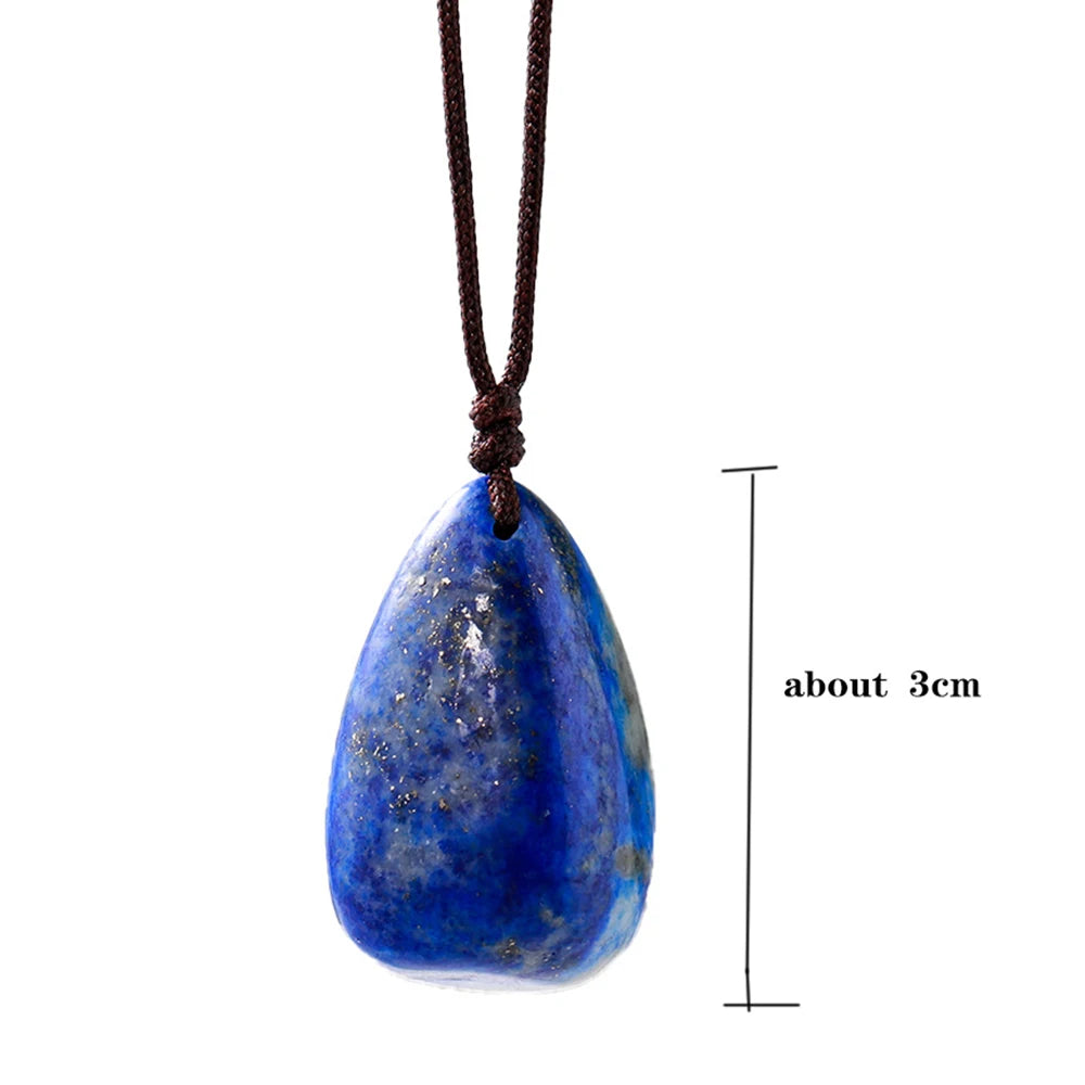 1Pc Natural Lapis Lazuli Rough Stone Pendants Poished Energy Gemstone Healing Crystals DIY Home Decor Charms Jewelry Gift