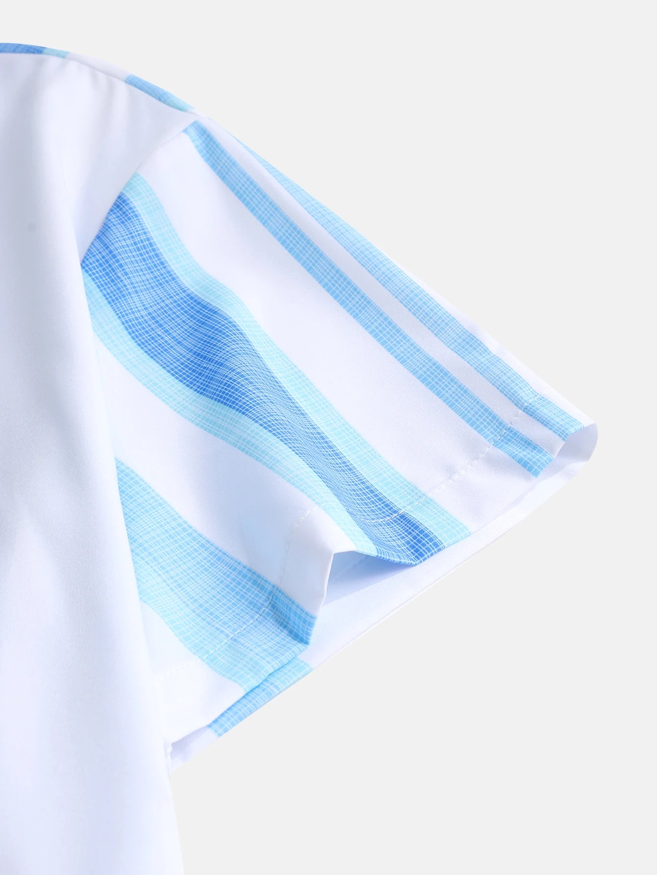 Men's Short Sleeve Button Down Shirt Summer Casual Lapel Striped Graphic Printed Shirt