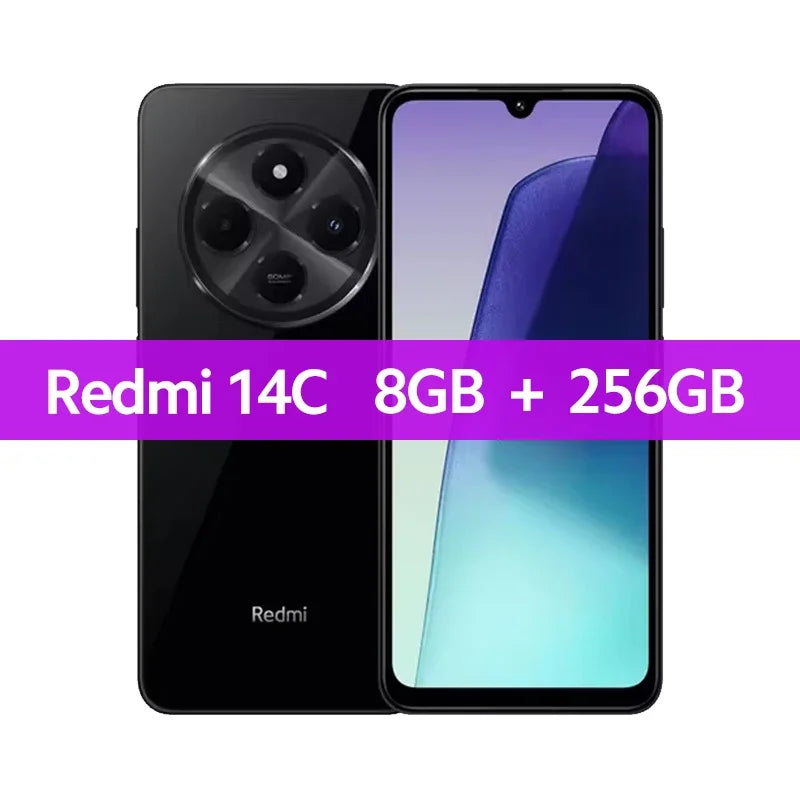 Xiaomi Global Version Redmi 14C Smartphone MediaTek Helio G81-Ultra 50MP AI Dual camera 5160mAh 6.88" 120Hz Display HyperOS