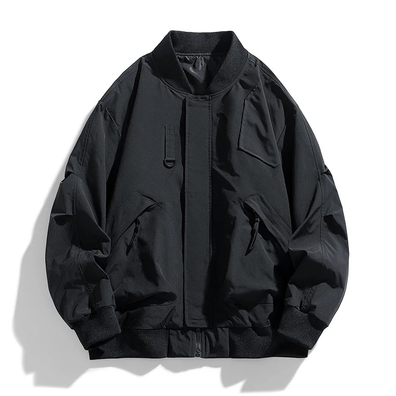 Bomber Jacket Men Workwear Cargo Jacket Outwear Autumn Plus Size Jacket Men's Pocket Loose Fashion Brand Coat 130kg 8XL