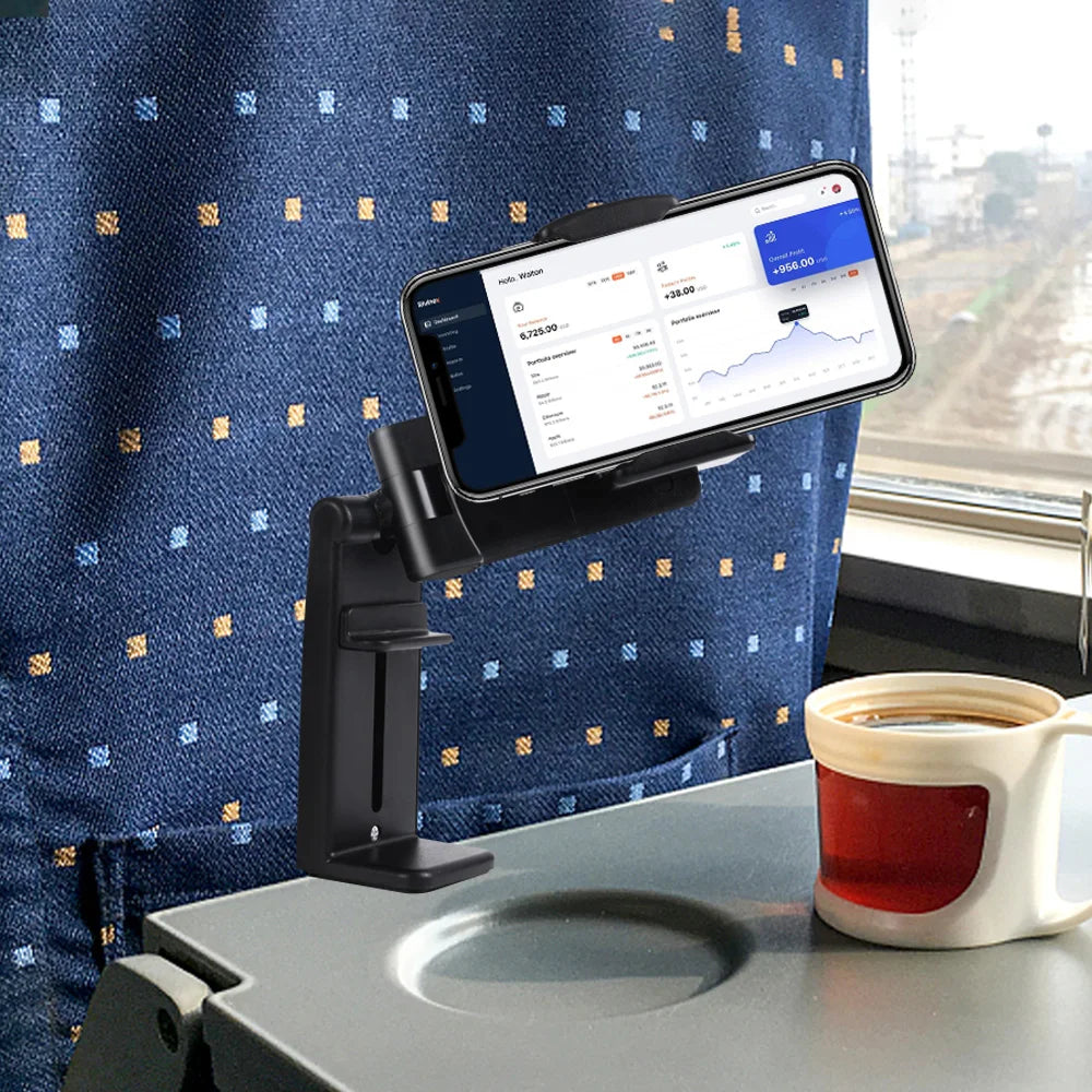 Airplane Train Seat Travel Phone Stand Multifunctional Foldable Holder Smart Mobile Support Ipad Phone Holder Portable Bracket