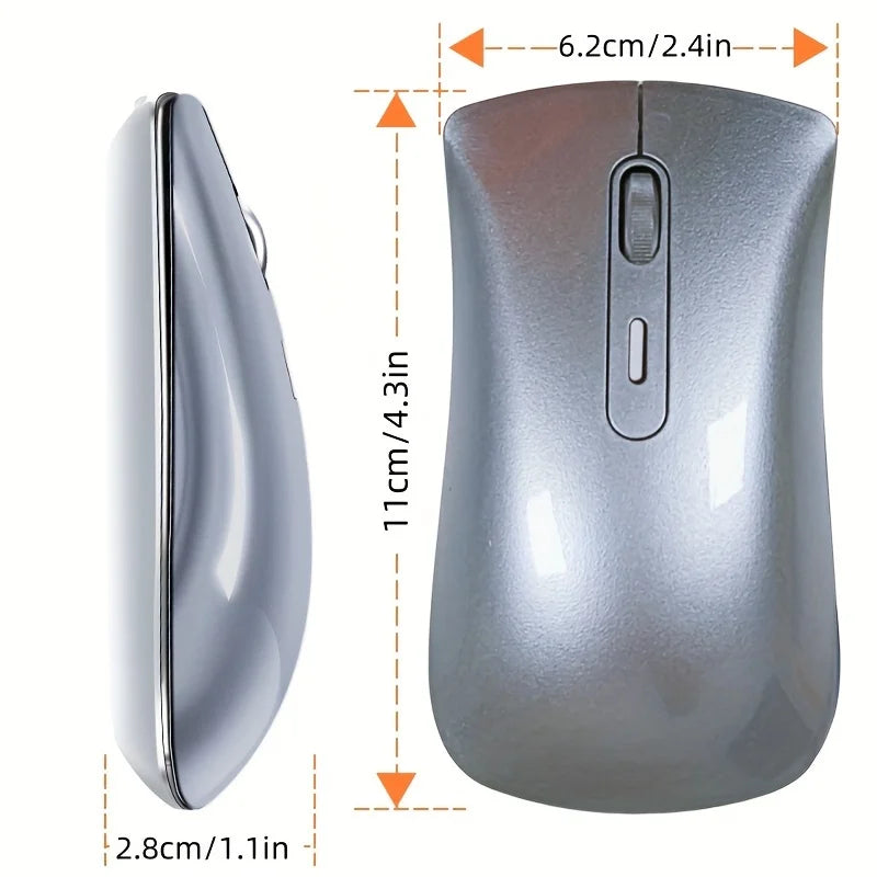 Wireless Bluetooth Dual Mode Silent Mouse, Bluetooth Mode, Dual Mode Design, Silent Click, 2.4G Optical Cordless Mouse, Laptop M