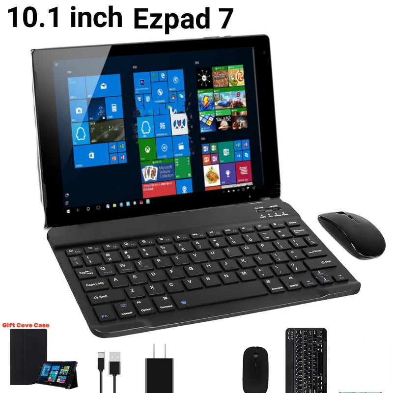 10.1 INCH 2in1 Windows 10 Tablet PC 4GB RAM 64GB ROM P7 Dual Camera1920 x 1280 IPS HDMI-Compatible 64 Bit USB 3.0 Quad Core
