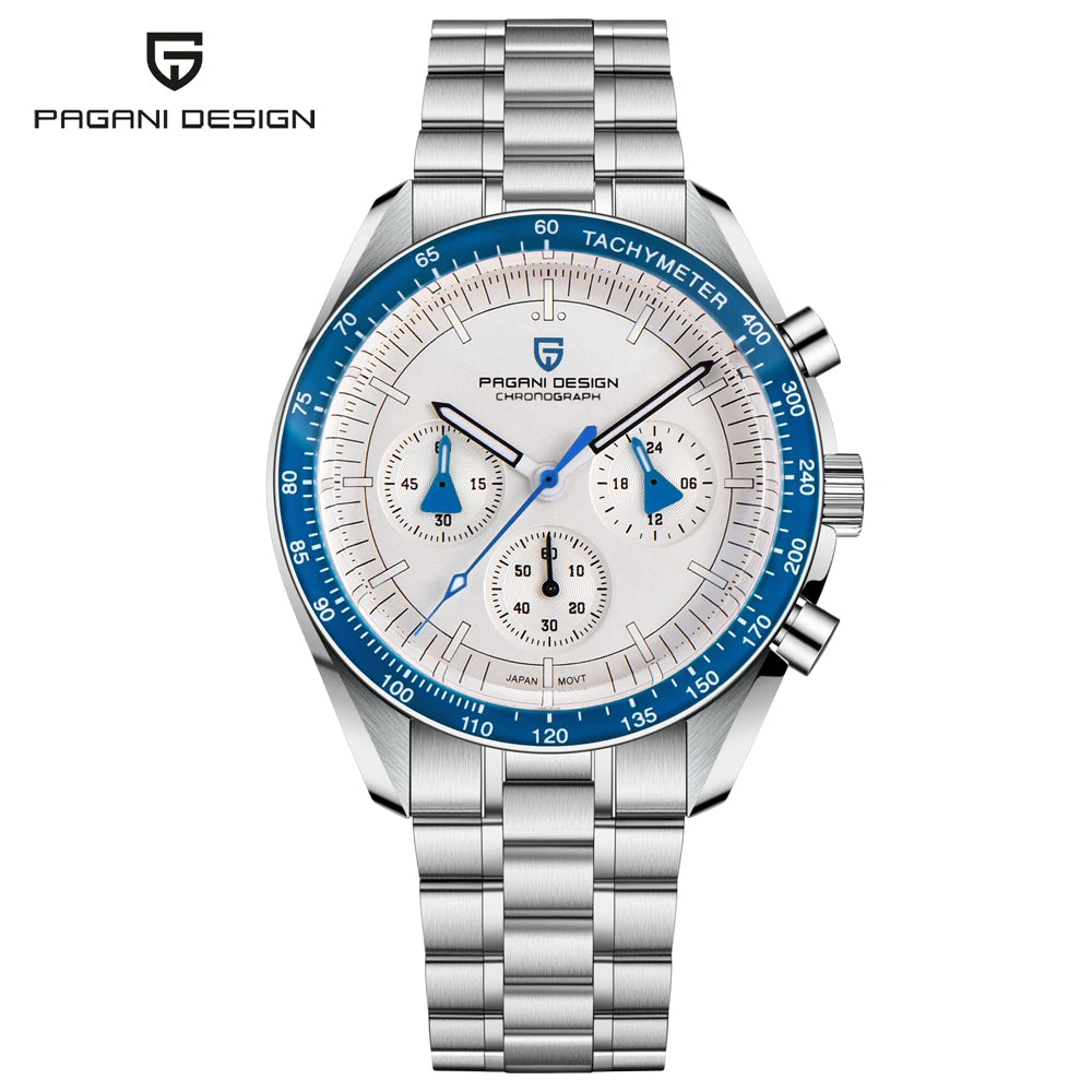 PAGANI DESIGN 2024 New V5 Moon Mens Watches Quartz Watch For Men Chronograph Sapphire Mirror Waterproof Clock Gift Reloj Hombre