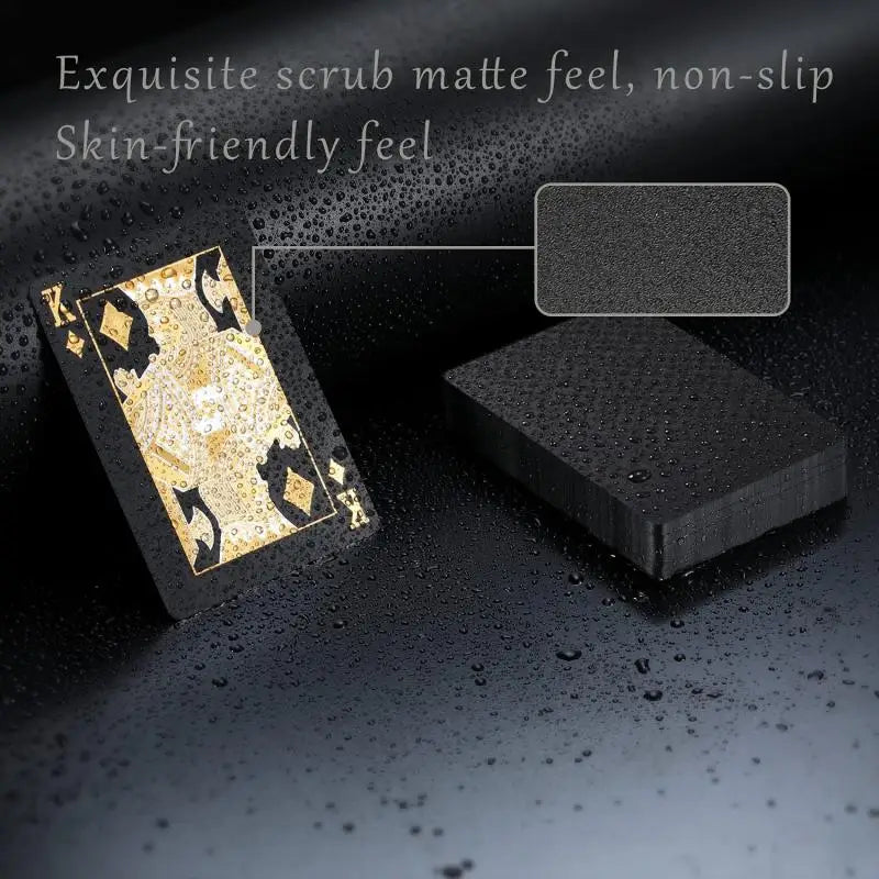 New Gold Playing Cards Plastic Poker Game Deck Foil Pokers Pack Magic Waterproof Card Gift Collection Gambling Board Game