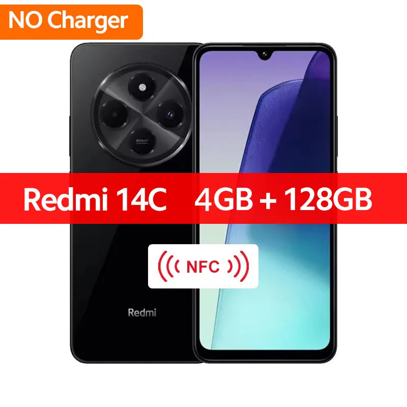 Xiaomi Global Version Redmi 14C Smartphone MediaTek Helio G81-Ultra 50MP AI Dual camera 5160mAh 6.88" 120Hz Display HyperOS