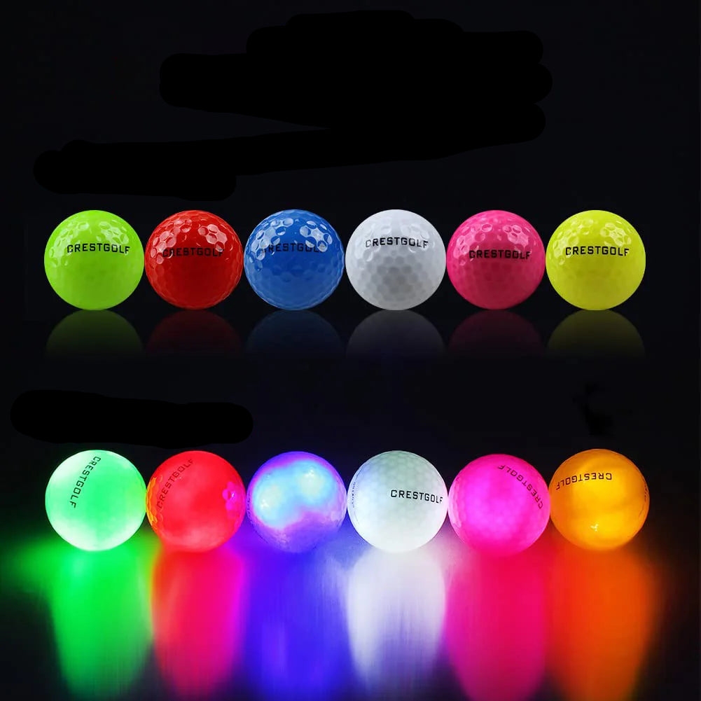 Luminous golf LED Luminous ball night practice flash l 6 a box gift ball set