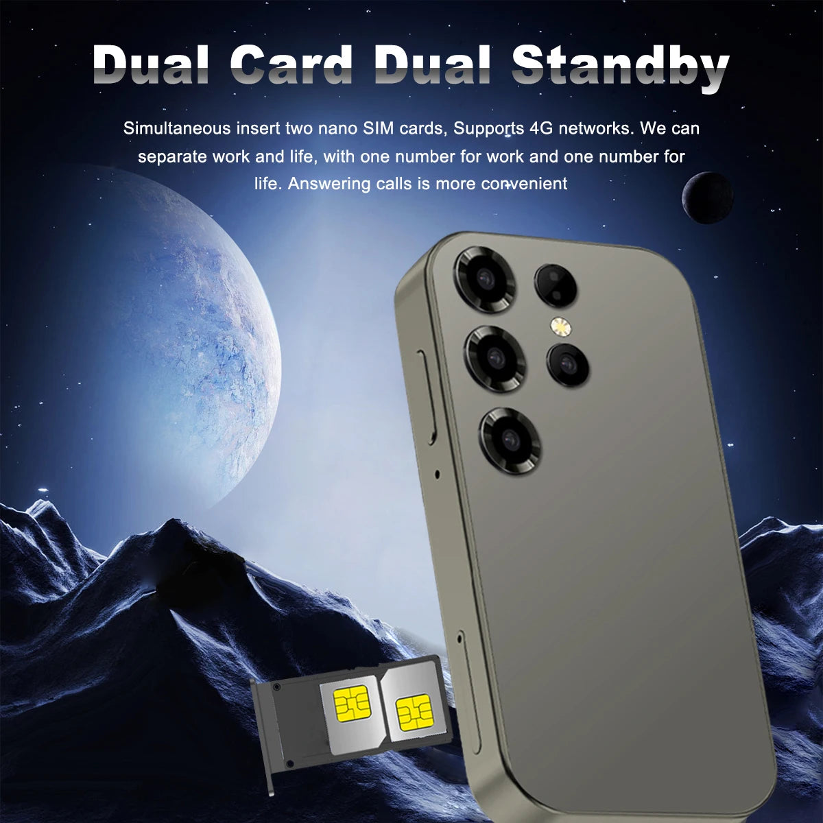 FUFFI-S24 Mini Phone,3.5 inch,2+16GB ROM,Google Play Store,Smartphone Android,Dual SIM,2+8MP,Cellphones.3G Network,Mobile phones