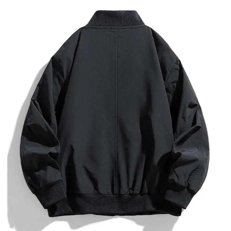 Bomber Jacket Men Workwear Cargo Jacket Outwear Autumn Plus Size Jacket Men's Pocket Loose Fashion Brand Coat 130kg 8XL