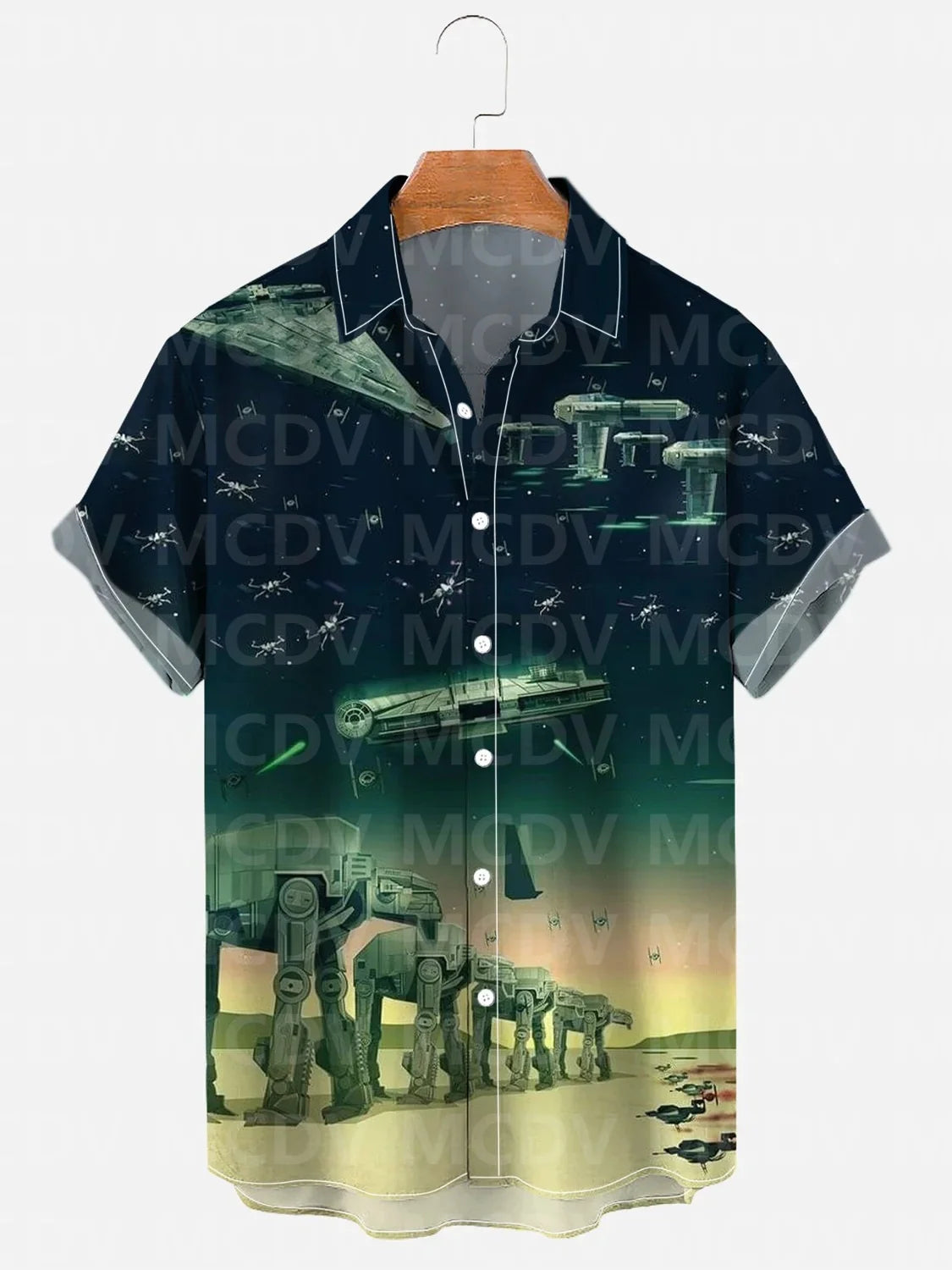 Alien Mecha Casual 3D Print Summer Classic Style Mens Fashion Hawaiian Dress Social Retro Shirt Blouse Camisas Casuais Slim Fit