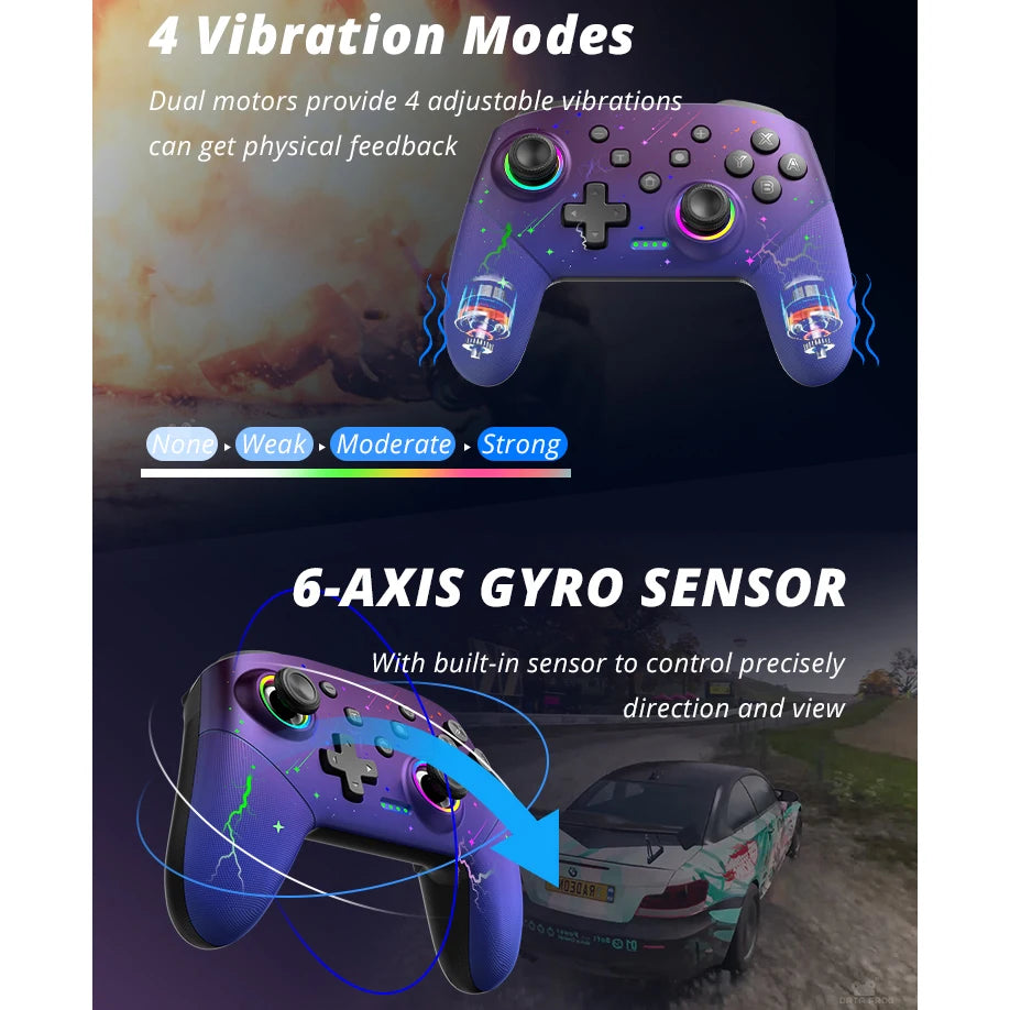 For Nintendo Switch Lite OLED Bluetooth Wireless Controller Gamepad Android Phone Mobile Wired USB PC Control Joystick Game Pad