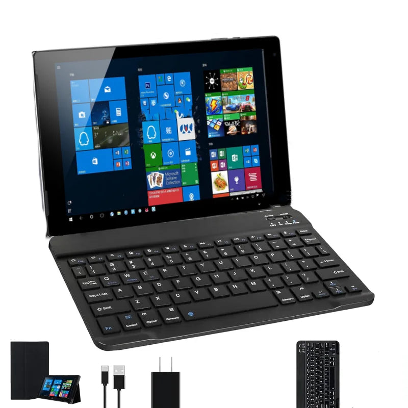 10.1 INCH 2in1 Windows 10 Tablet PC 4GB RAM 64GB ROM P7 Dual Camera1920 x 1280 IPS HDMI-Compatible 64 Bit USB 3.0 Quad Core