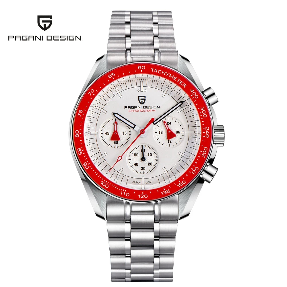 PAGANI DESIGN 2024 New V5 Moon Mens Watches Quartz Watch For Men Chronograph Sapphire Mirror Waterproof Clock Gift Reloj Hombre