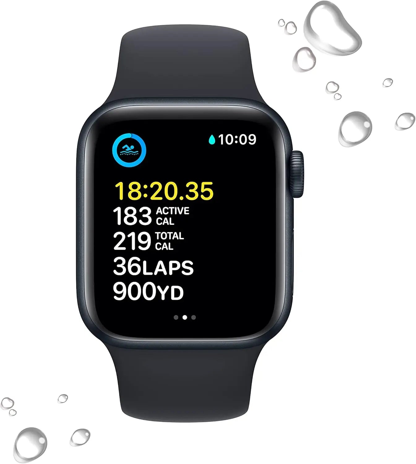 Apple Watch SE (2nd Gen) (GPS + Cellular, 44mm) - Midnight Aluminum Case with Midnight Sport Band, M/L (Certified Refurbished)