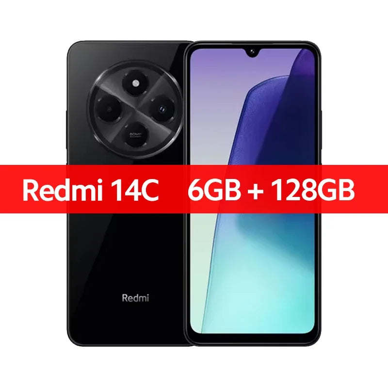 Xiaomi Global Version Redmi 14C Smartphone MediaTek Helio G81-Ultra 50MP AI Dual camera 5160mAh 6.88" 120Hz Display HyperOS