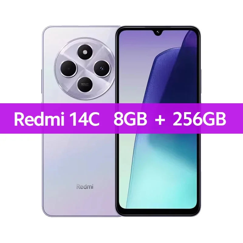 Xiaomi Global Version Redmi 14C Smartphone MediaTek Helio G81-Ultra 50MP AI Dual camera 5160mAh 6.88" 120Hz Display HyperOS