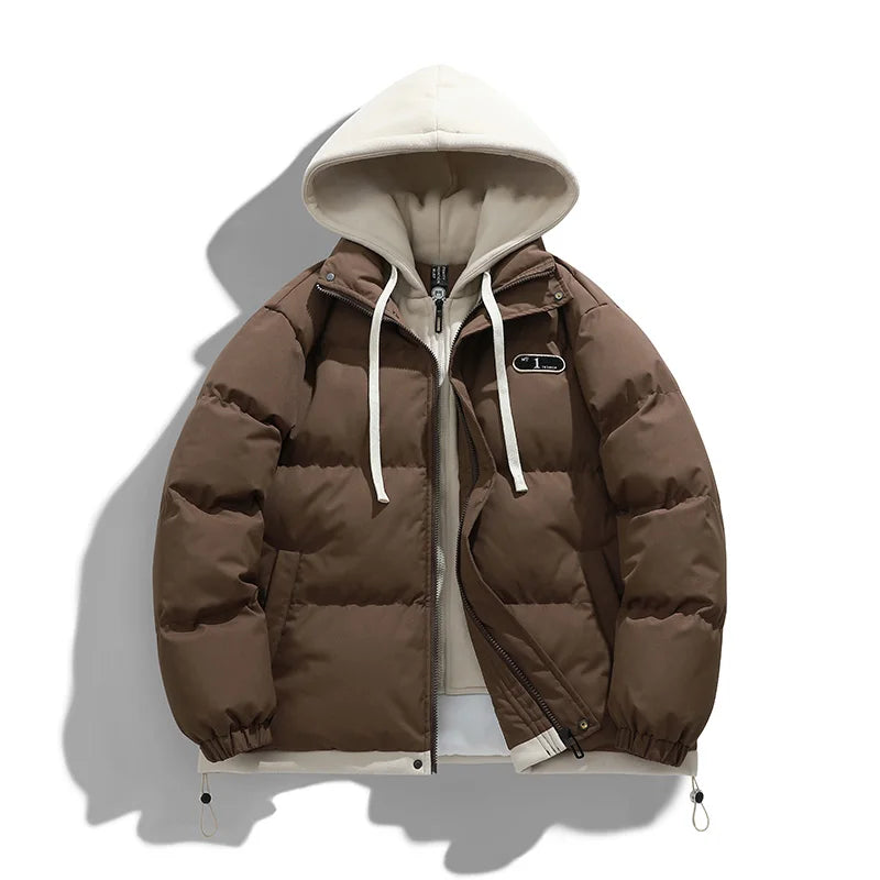 Men Hooded Thick Warm Colorful Bubble Coat Winter Jacket 2023 Mens Streetwear Hip Hop Parka Korean Black Clothes Puffer Jackets