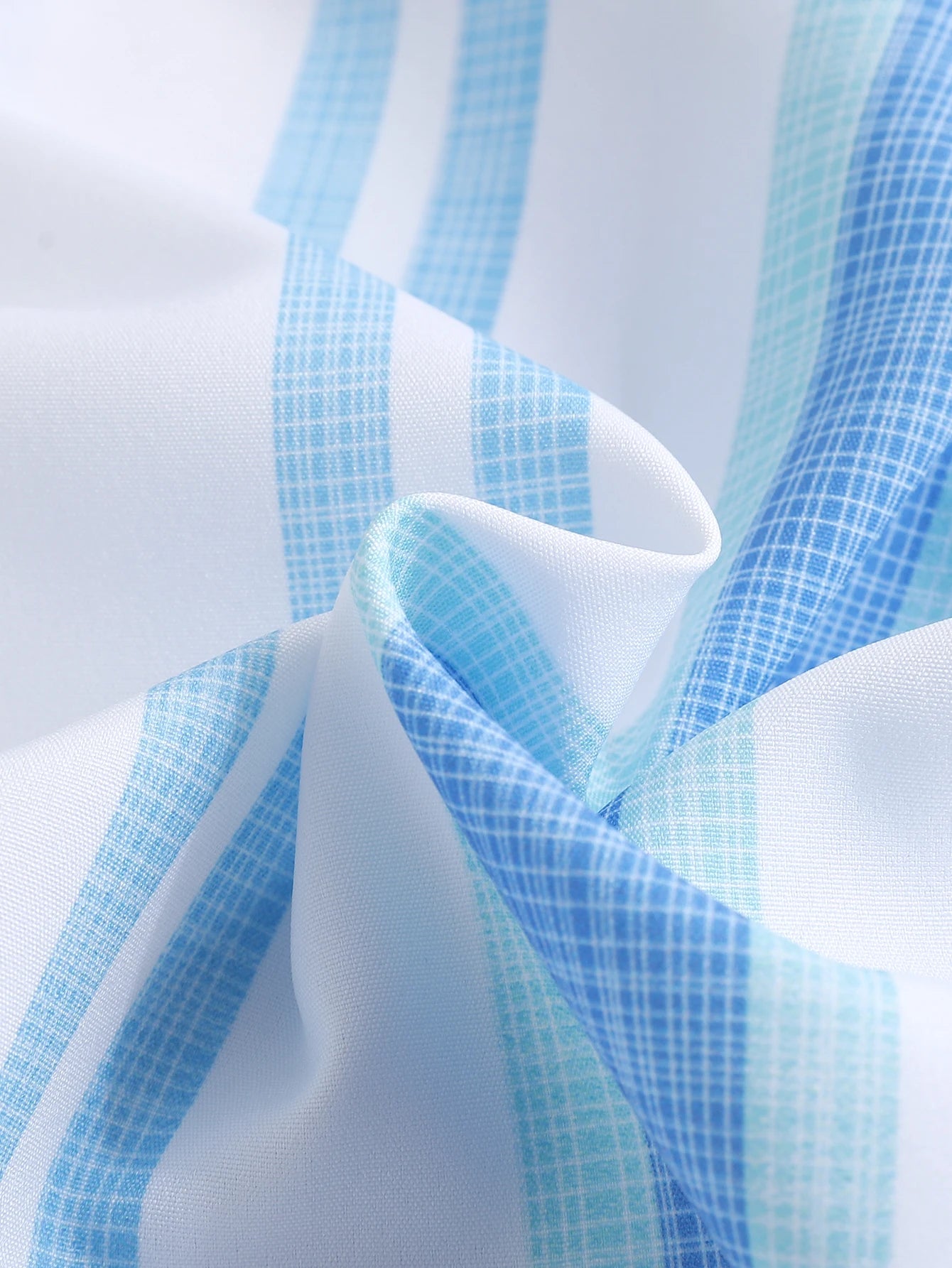 Men's Short Sleeve Button Down Shirt Summer Casual Lapel Striped Graphic Printed Shirt