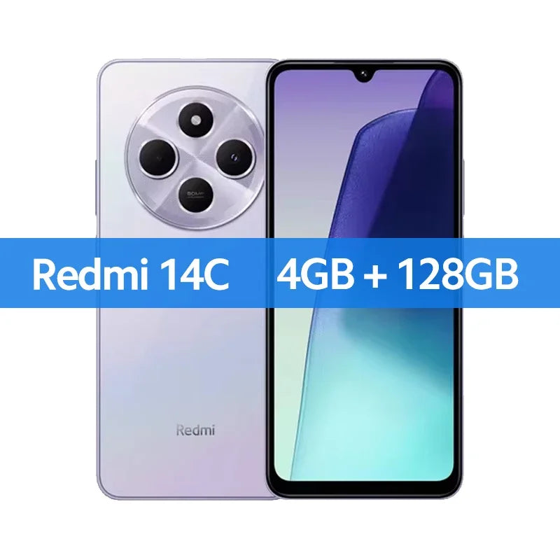 Xiaomi Global Version Redmi 14C Smartphone MediaTek Helio G81-Ultra 50MP AI Dual camera 5160mAh 6.88" 120Hz Display HyperOS