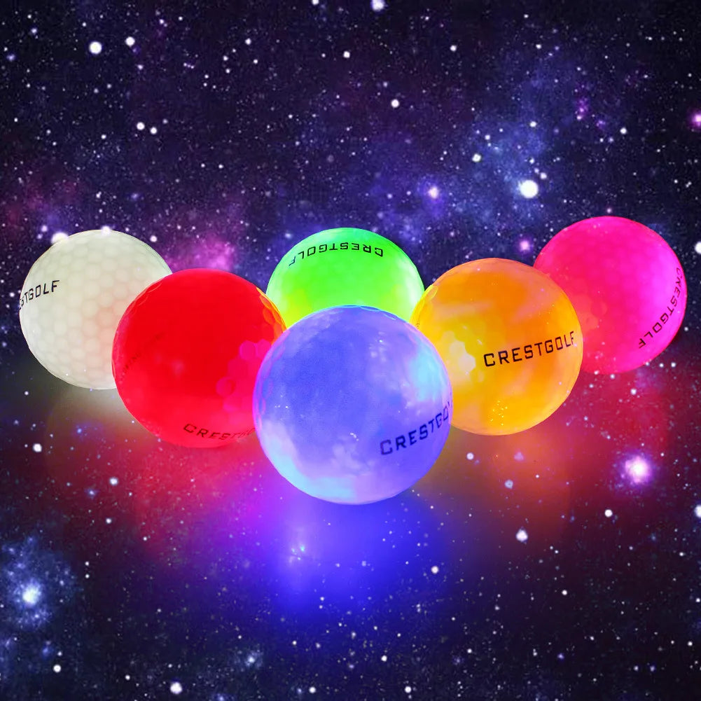Luminous golf LED Luminous ball night practice flash l 6 a box gift ball set
