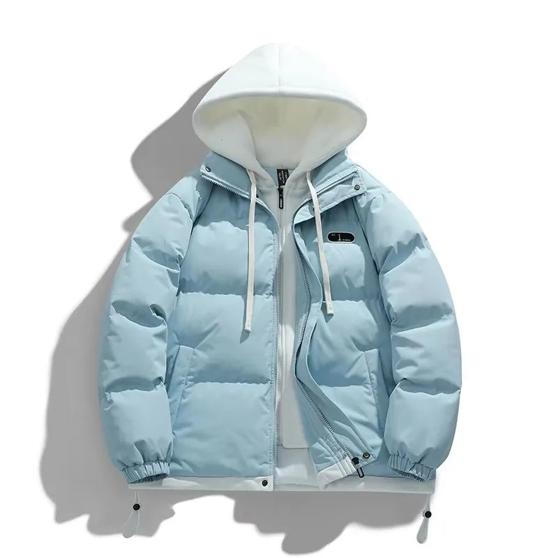 Men Hooded Thick Warm Colorful Bubble Coat Winter Jacket 2023 Mens Streetwear Hip Hop Parka Korean Black Clothes Puffer Jackets