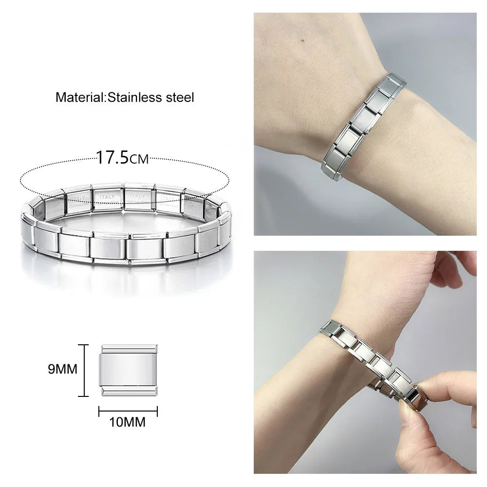 European and American hot selling simple and fashionable stainless steel engraved bracelet, personalized and versatile, titanium