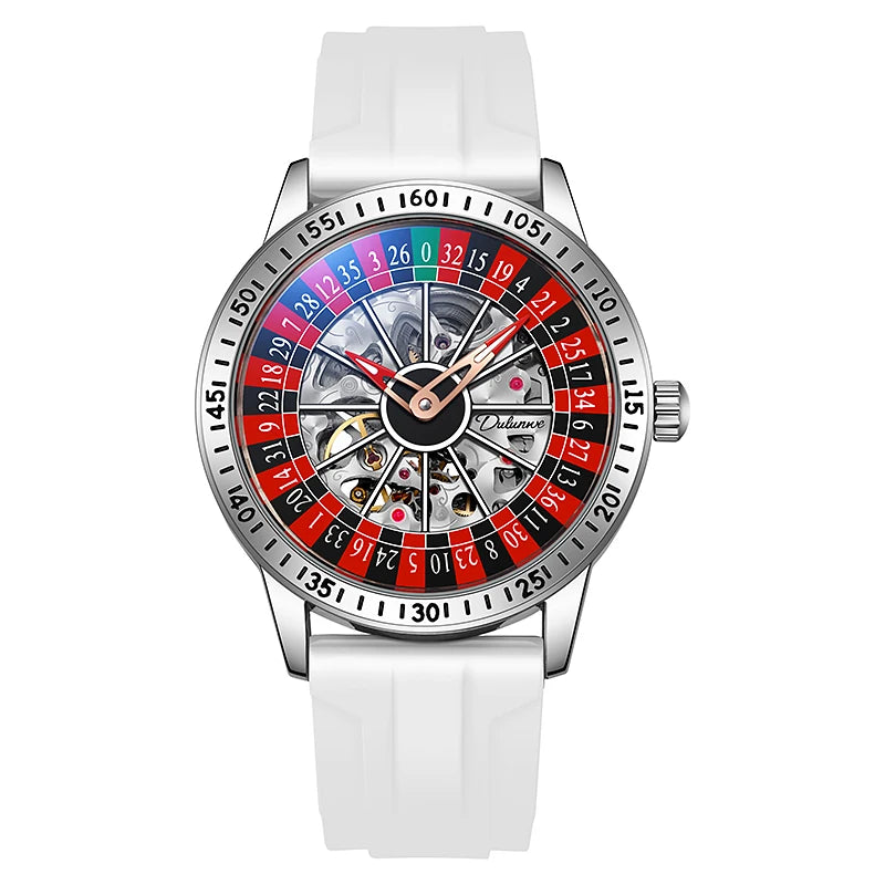 Gambling plate dial Luxury Brand Waterproof Mechanical Watches for Mens Fashion Automatic Skeleton Wristwatch Reloj Hombre