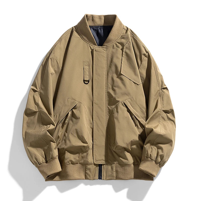 Bomber Jacket Men Workwear Cargo Jacket Outwear Autumn Plus Size Jacket Men's Pocket Loose Fashion Brand Coat 130kg 8XL