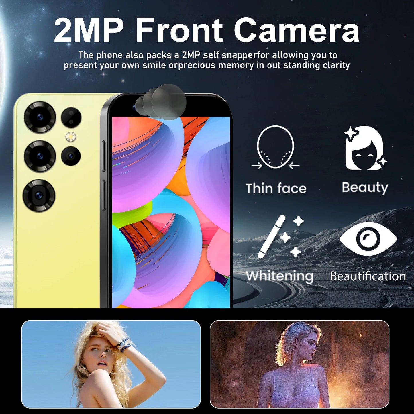 FUFFI-S24 Mini Phone,3.5 inch,2+16GB ROM,Google Play Store,Smartphone Android,Dual SIM,2+8MP,Cellphones.3G Network,Mobile phones