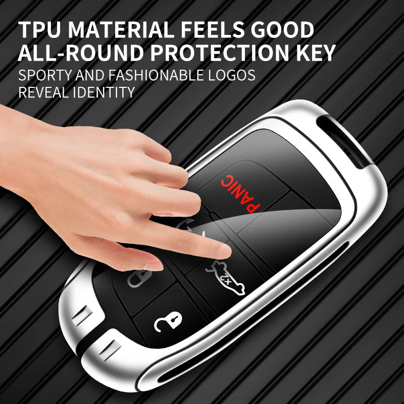 Zinc Alloy Leather Car Logo Key Cover Case For Jeep Grand Cherokee XJ Renegade Compass Wrangler JK TJ Patriot SRT Trail Hawk