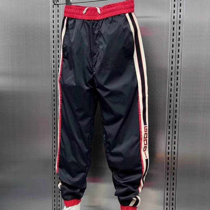 2024 Men's Joggers Casual Pants Sweatpants Workout Running Gym Fitness Blue Sports Trousers Men Clothing Digital Printing