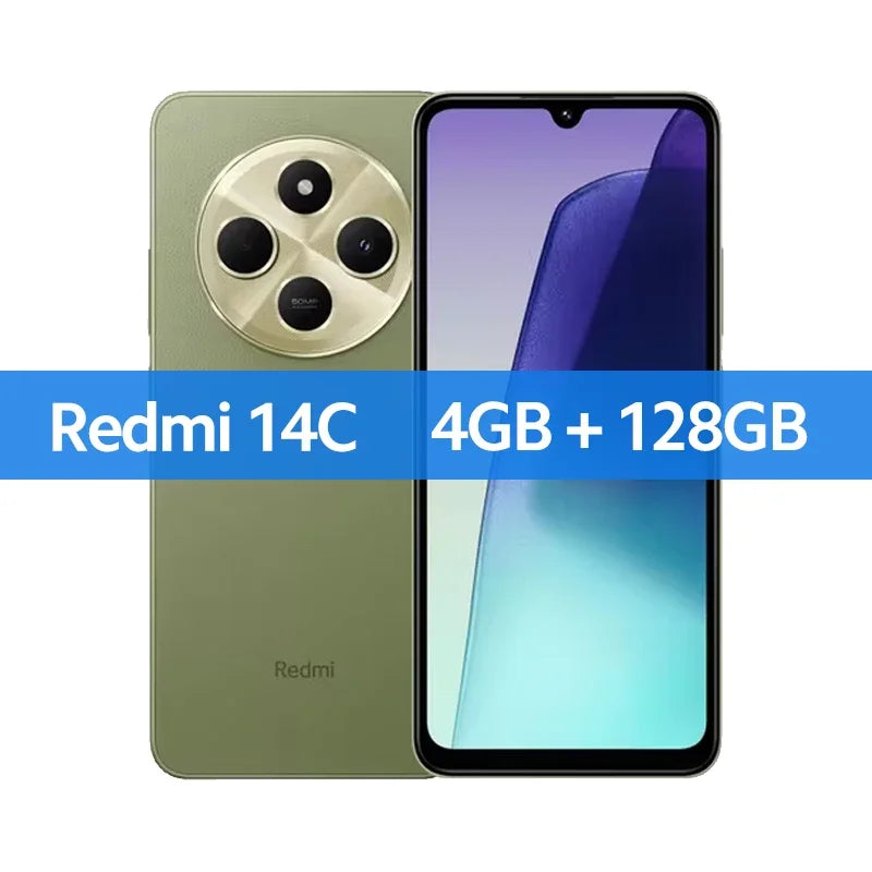 Xiaomi Global Version Redmi 14C Smartphone MediaTek Helio G81-Ultra 50MP AI Dual camera 5160mAh 6.88" 120Hz Display HyperOS