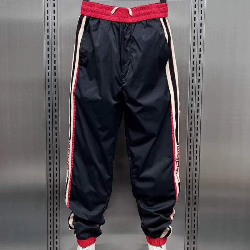 2024 Men's Joggers Casual Pants Sweatpants Workout Running Gym Fitness Blue Sports Trousers Men Clothing Digital Printing