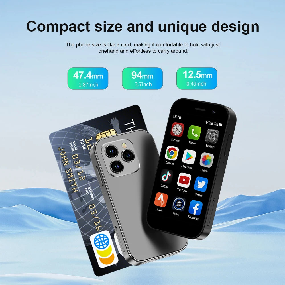 SERVO KING8000 Mini 4G LTE Smartphone 2 SIM Card Slot 3.0 Inch Display Android System 2GB+16GB Hotspot Small Pocket Smart Phones
