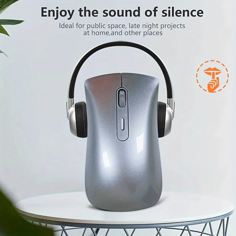 Wireless Bluetooth Dual Mode Silent Mouse, Bluetooth Mode, Dual Mode Design, Silent Click, 2.4G Optical Cordless Mouse, Laptop M