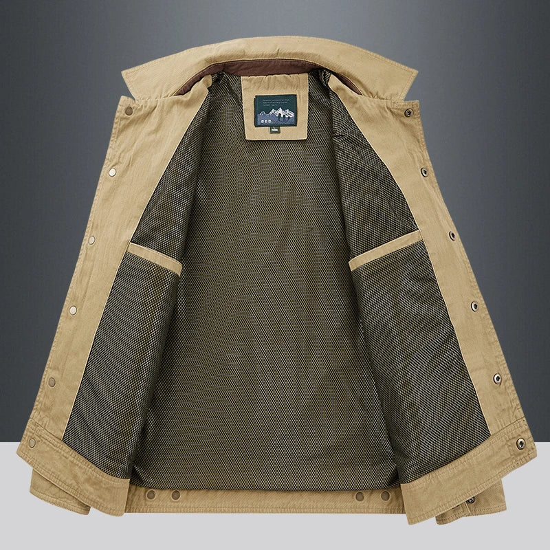 Cargo Jackets 2024 Autumn Men Casual Windbreaker Fashion Bomber Jacket Coat Male Baseball Jackets Camping Outerwear Man Clothes