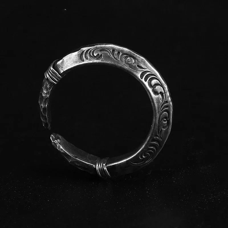 Men Ring 925 Sterling Silver Jewelry Male Retro Accessories Ancient Spear Head Open Mitsubishi Pattern Ring Gift For Boyfriend