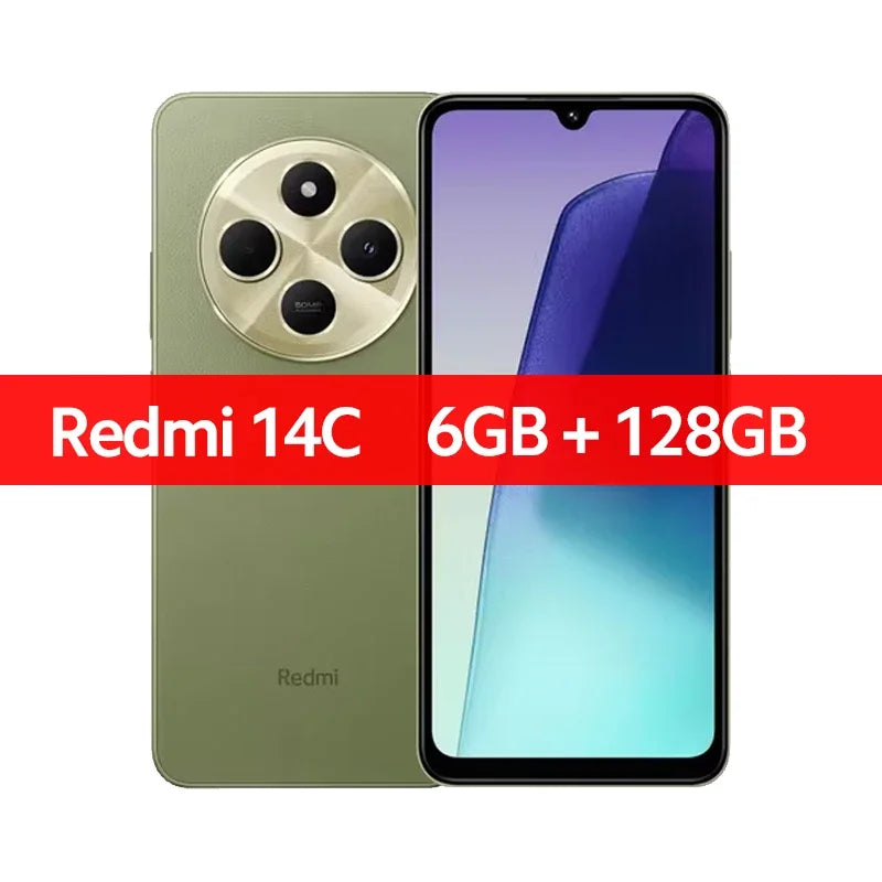 Xiaomi Global Version Redmi 14C Smartphone MediaTek Helio G81-Ultra 50MP AI Dual camera 5160mAh 6.88" 120Hz Display HyperOS