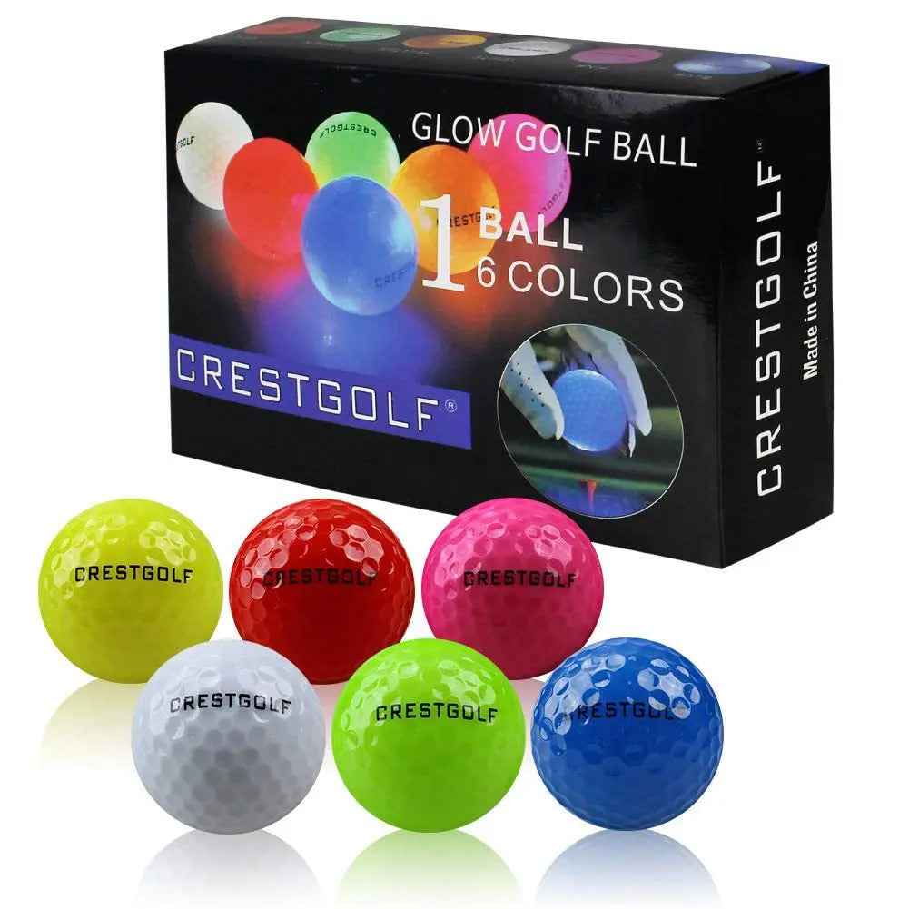 Luminous golf LED Luminous ball night practice flash l 6 a box gift ball set