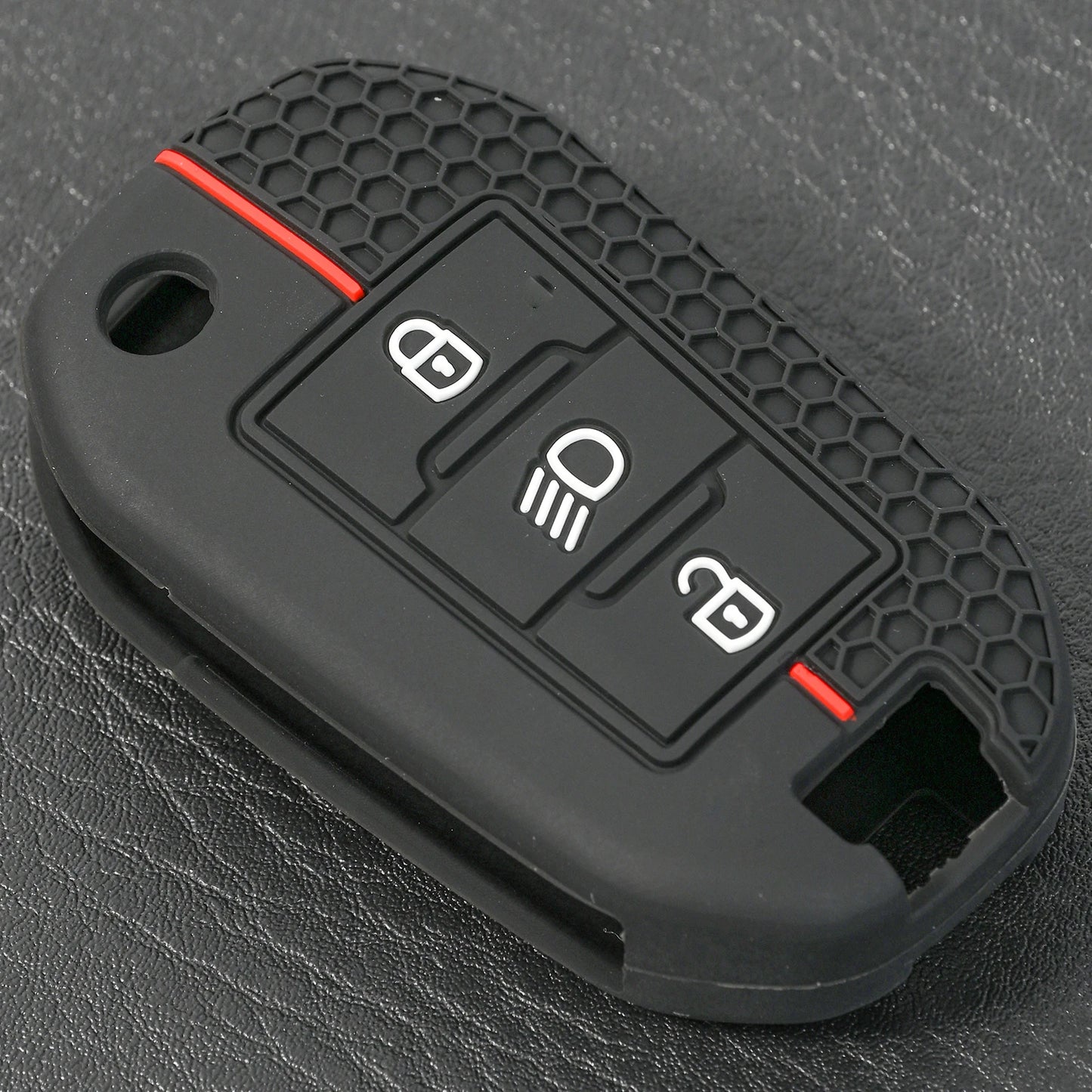 Remote Silicone Car Key Chain Ring Shell Cover Case Holder 3 Button For Peugeot 208 301 308 508 5008 3008 Citroen 2010 2021 2023