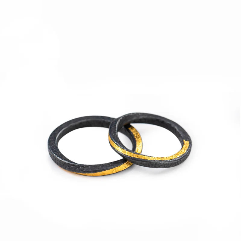 Couple Ring For Lover Anniversary Accessories Simple Trendy Snake Pattern Ring Men Collision Black Gold Color Jewelry Adjustable