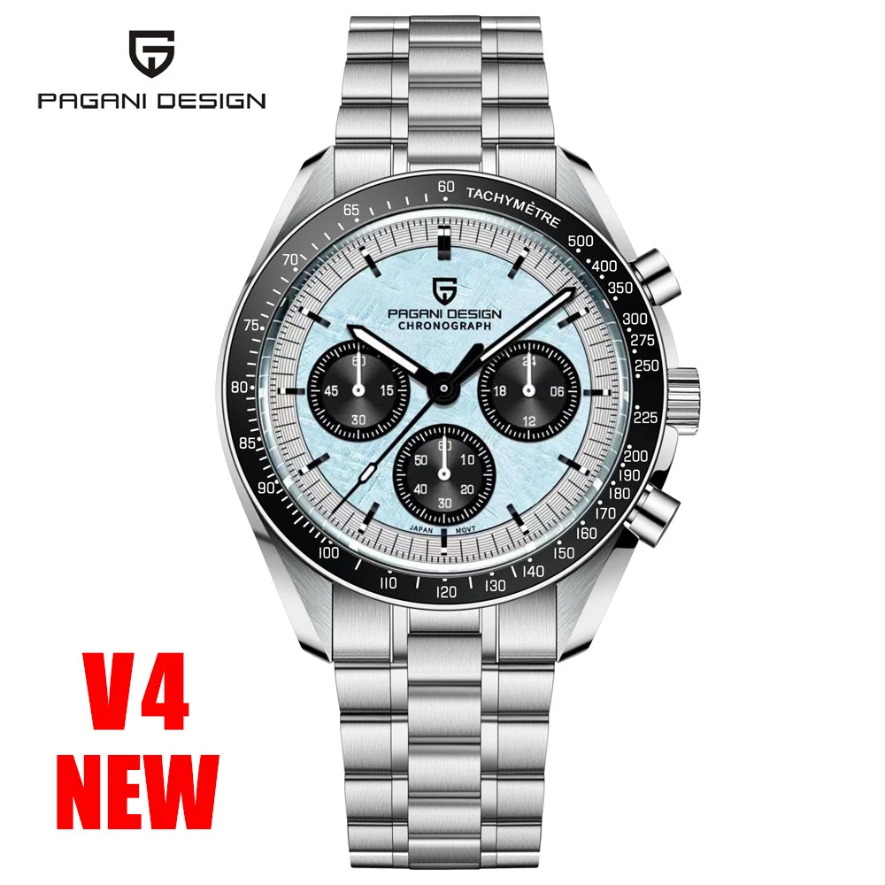 PAGANI DESIGN 2024 New V5 Moon Mens Watches Quartz Watch For Men Chronograph Sapphire Mirror Waterproof Clock Gift Reloj Hombre