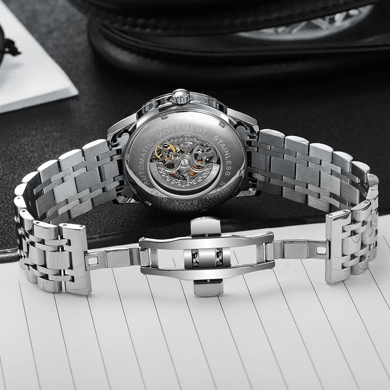 Gambling plate dial Luxury Brand Waterproof Mechanical Watches for Mens Fashion Automatic Skeleton Wristwatch Reloj Hombre