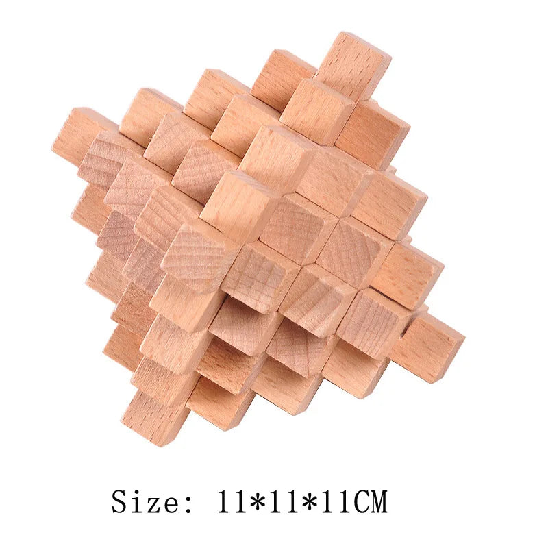 Lu Ban Puzzle Wooden Brain Toys IQ Games Children And Adults Casse Tete Rompecabezas 3D De Madera Juegos De Inteligencia